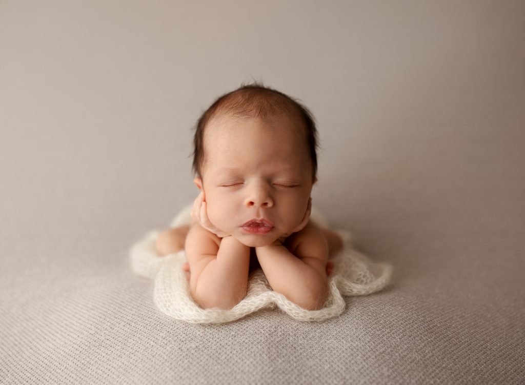 Newborn froggy pose | SLC Baby Photographer