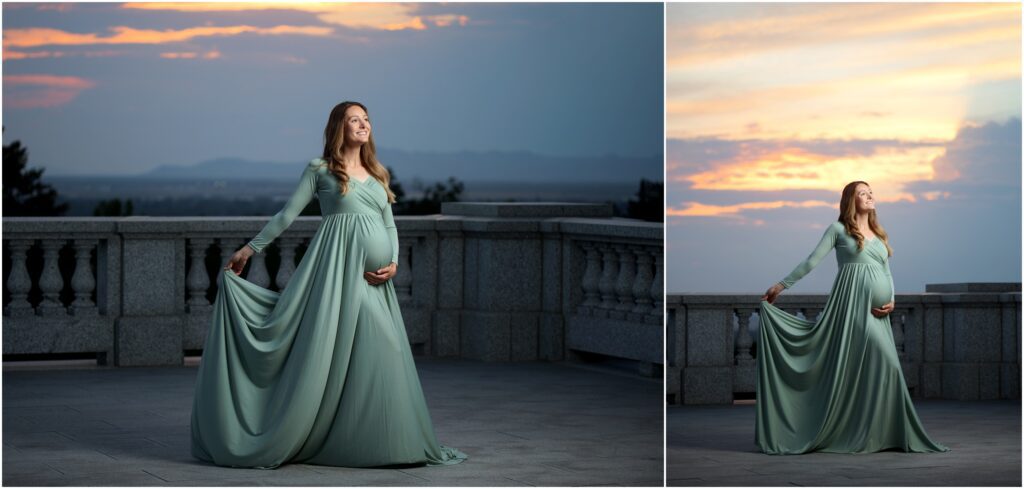 Sunset maternity photography